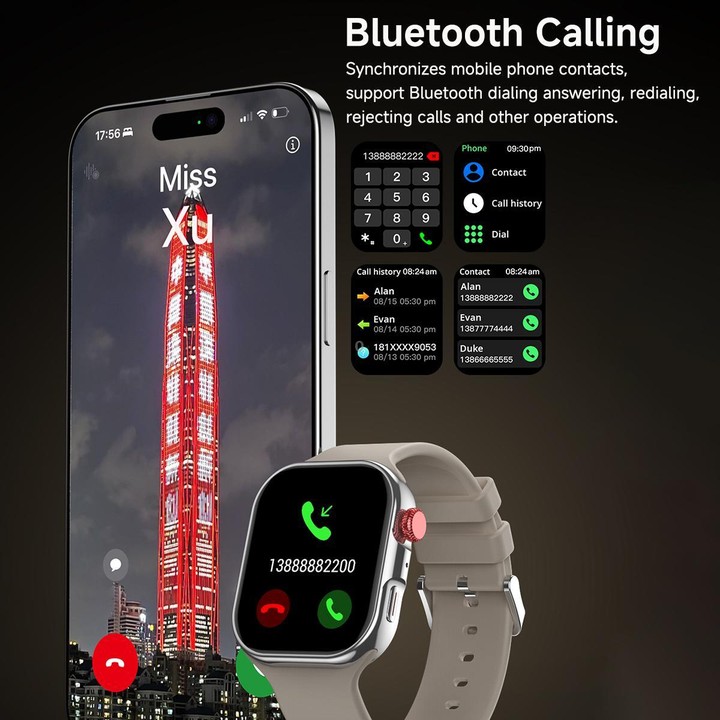 CY39 2.02 inch HD Color Screen Sports Smart Watch Supports Bluetooth Call, Health Monitoring(Silver)