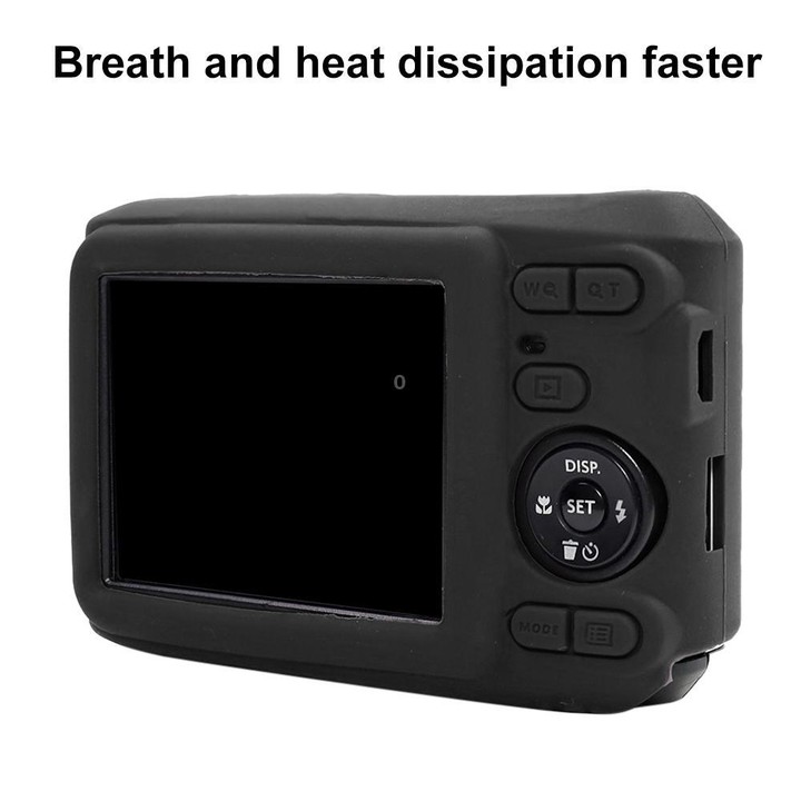 For Kodak Pixpro FZ45 Glossy Soft Silicone Protective Case(Black)