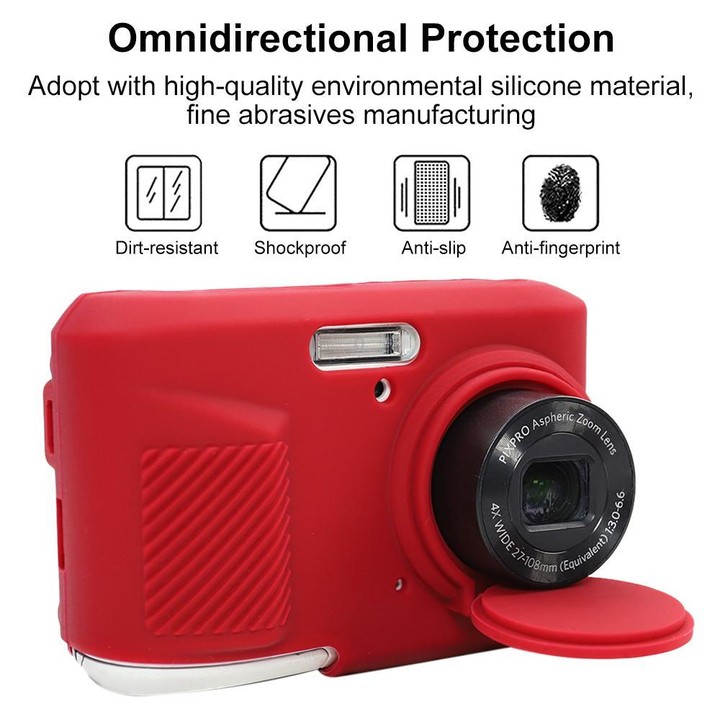 For Kodak Pixpro FZ45 Glossy Soft Silicone Protective Case(Red)