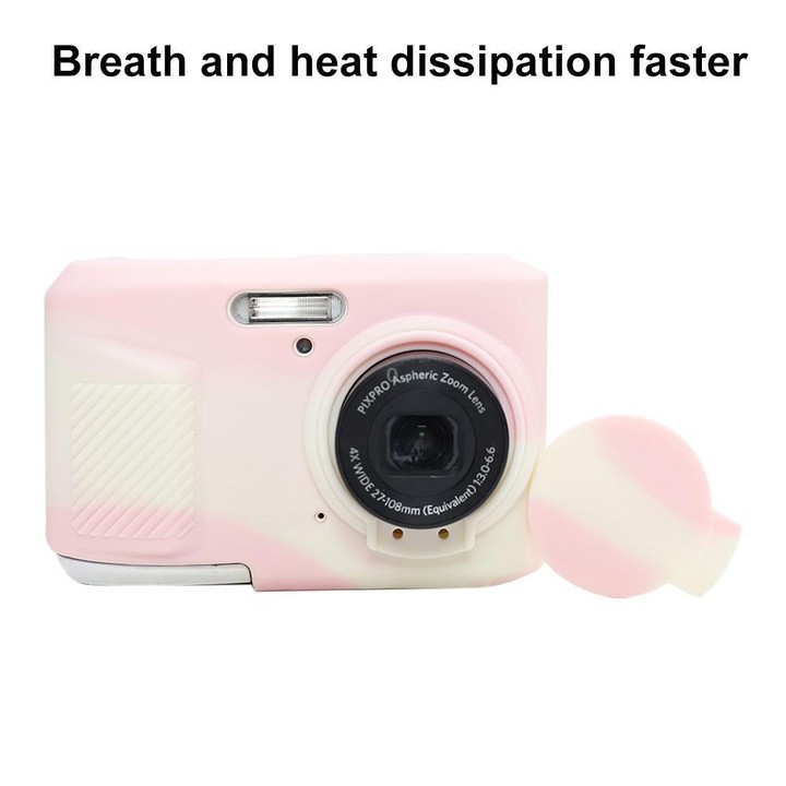 For Kodak Pixpro FZ45 Glossy Soft Silicone Protective Case(Mist Pink)