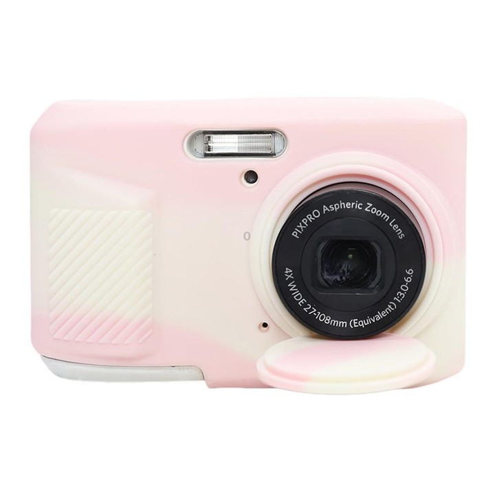 For Kodak Pixpro FZ45 Glossy Soft Silicone Protective Case(Mist Pink)