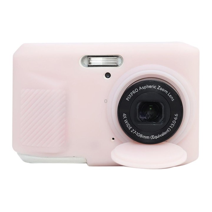 For Kodak Pixpro FZ45 Glossy Soft Silicone Protective Case(Jelly Pink)
