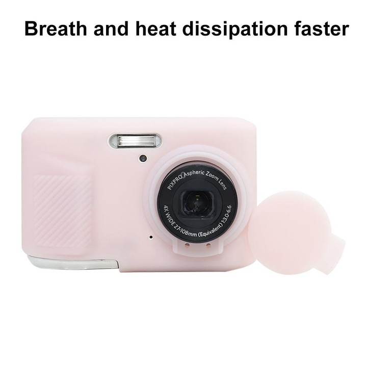 For Kodak Pixpro FZ45 Glossy Soft Silicone Protective Case(Jelly Pink)