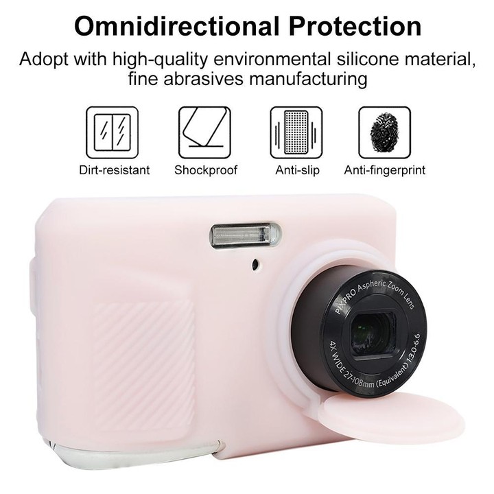 For Kodak Pixpro FZ45 Glossy Soft Silicone Protective Case(Jelly Pink)