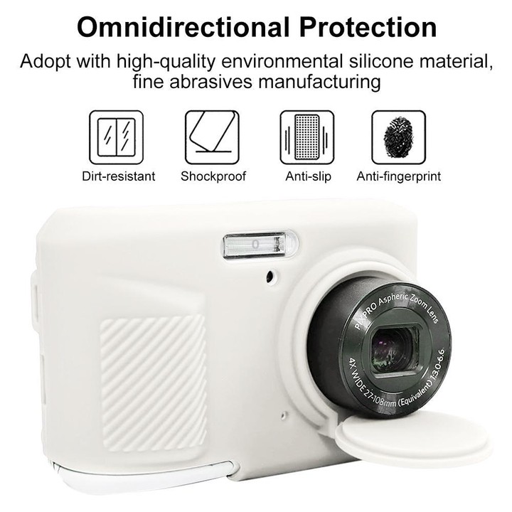 For Kodak Pixpro FZ45 Glossy Soft Silicone Protective Case(Fog White)
