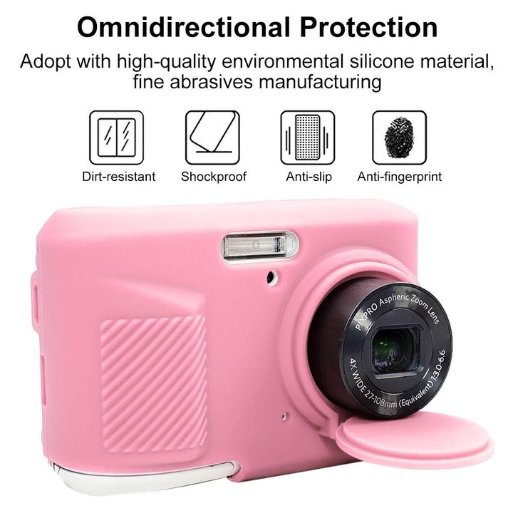 For Kodak Pixpro FZ45 Glossy Soft Silicone Protective Case(Pink)