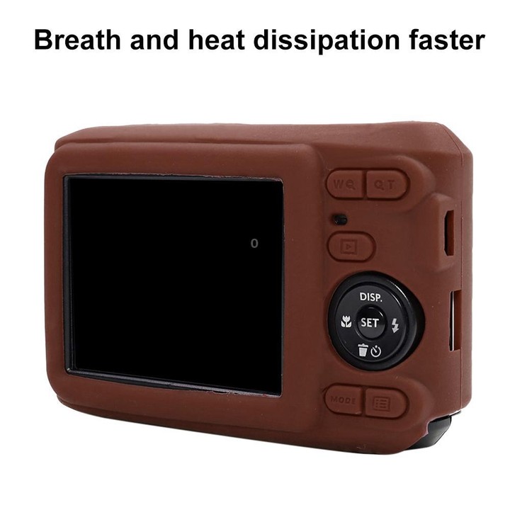 For Kodak Pixpro FZ45 Glossy Soft Silicone Protective Case(Coffee)