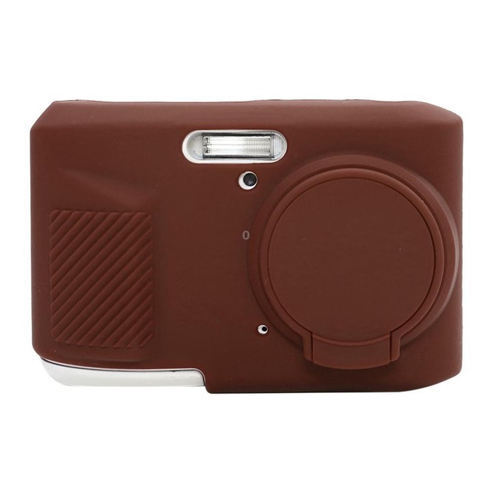 For Kodak Pixpro FZ45 Glossy Soft Silicone Protective Case(Coffee)