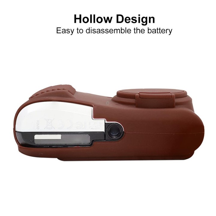 For Kodak Pixpro FZ45 Glossy Soft Silicone Protective Case(Coffee)