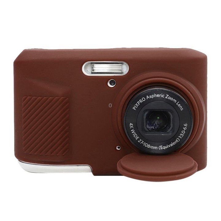 For Kodak Pixpro FZ45 Glossy Soft Silicone Protective Case(Coffee)