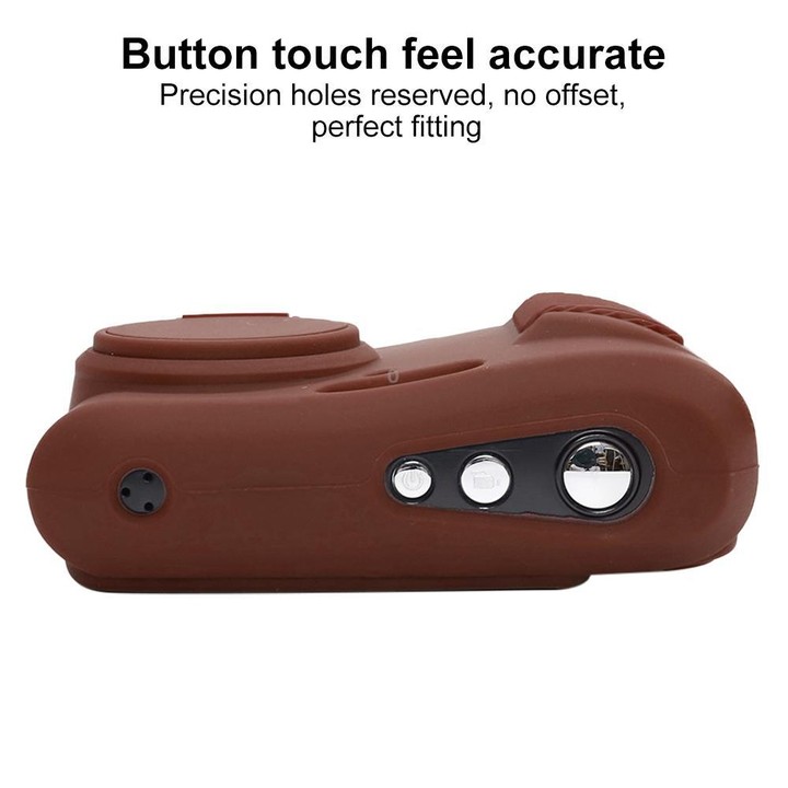 For Kodak Pixpro FZ45 Glossy Soft Silicone Protective Case(Coffee)