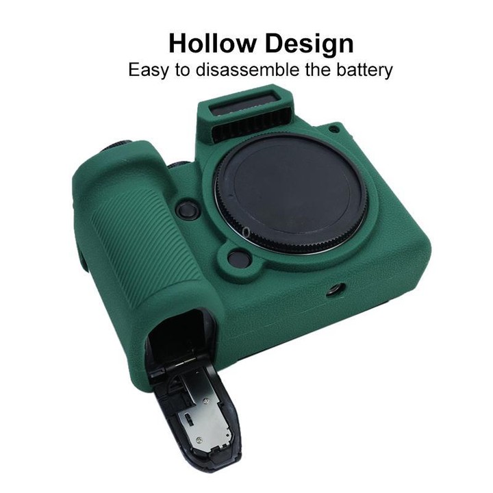 For Panasonic LUMIX DC-S5 II / DC-S5M2GK Litchi Texture Soft Silicone Protective Case(Green)