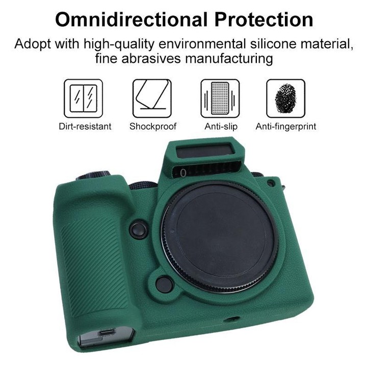 For Panasonic LUMIX DC-S5 II / DC-S5M2GK Litchi Texture Soft Silicone Protective Case(Green)