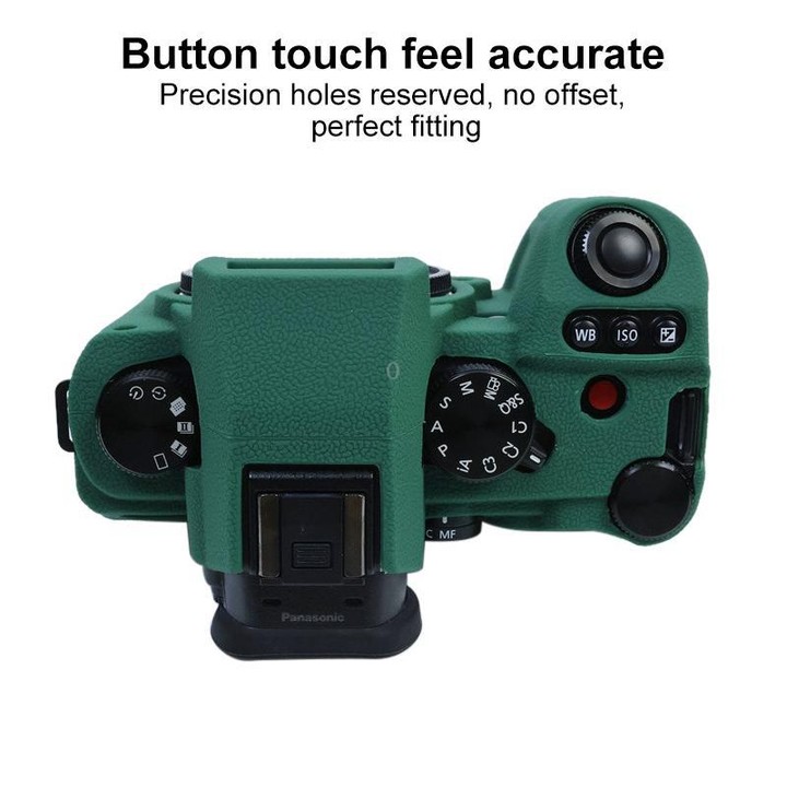 For Panasonic LUMIX DC-S5 II / DC-S5M2GK Litchi Texture Soft Silicone Protective Case(Green)
