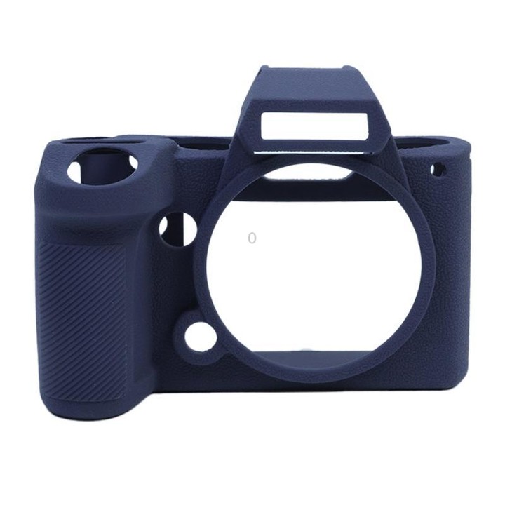 For Panasonic LUMIX DC-S5 II / DC-S5M2GK Litchi Texture Soft Silicone Protective Case(Blue)