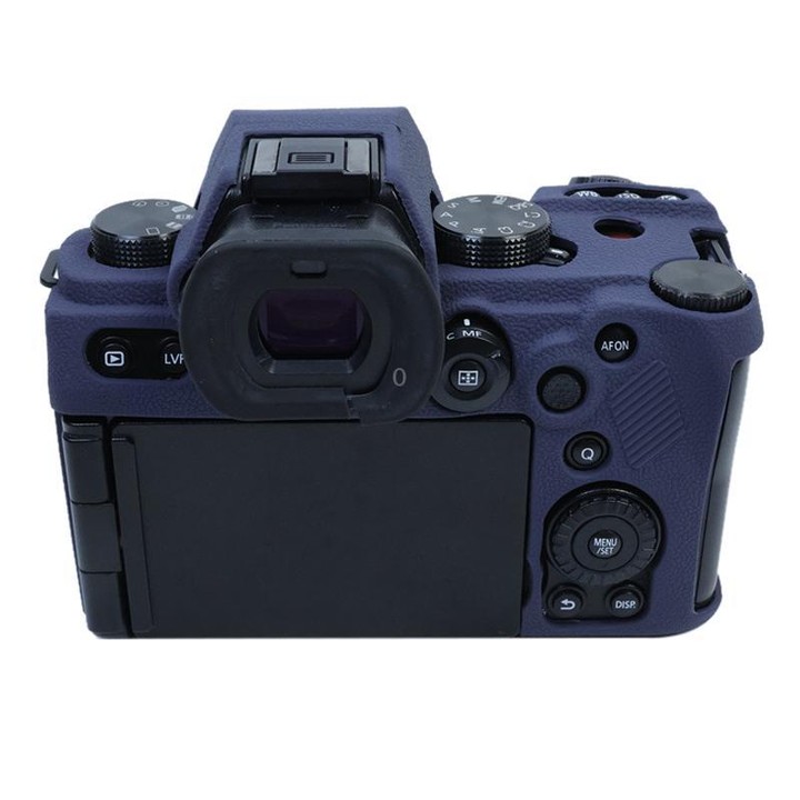 For Panasonic LUMIX DC-S5 II / DC-S5M2GK Litchi Texture Soft Silicone Protective Case(Blue)