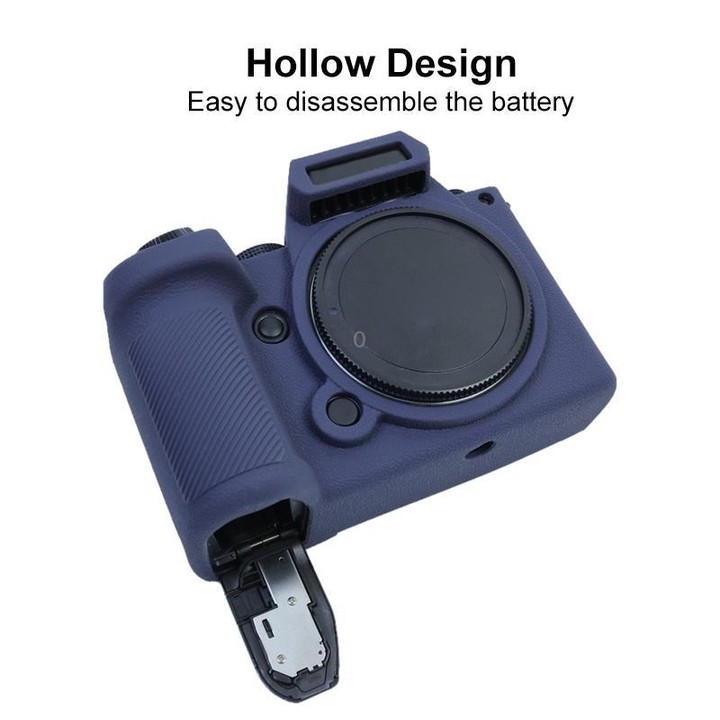 For Panasonic LUMIX DC-S5 II / DC-S5M2GK Litchi Texture Soft Silicone Protective Case(Blue)