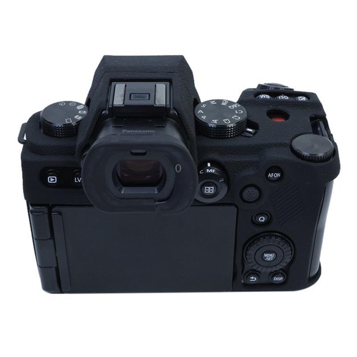 For Panasonic LUMIX DC-S5 II / DC-S5M2GK Litchi Texture Soft Silicone Protective Case(Black)