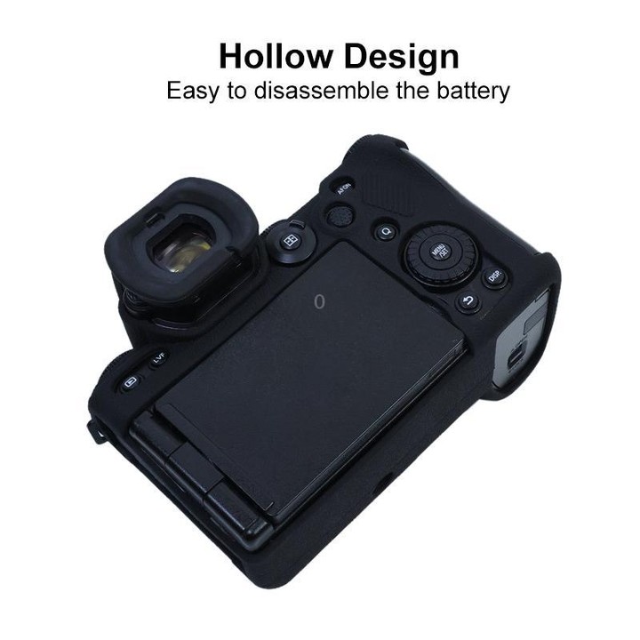 For Panasonic LUMIX DC-S5 II / DC-S5M2GK Litchi Texture Soft Silicone Protective Case(Black)