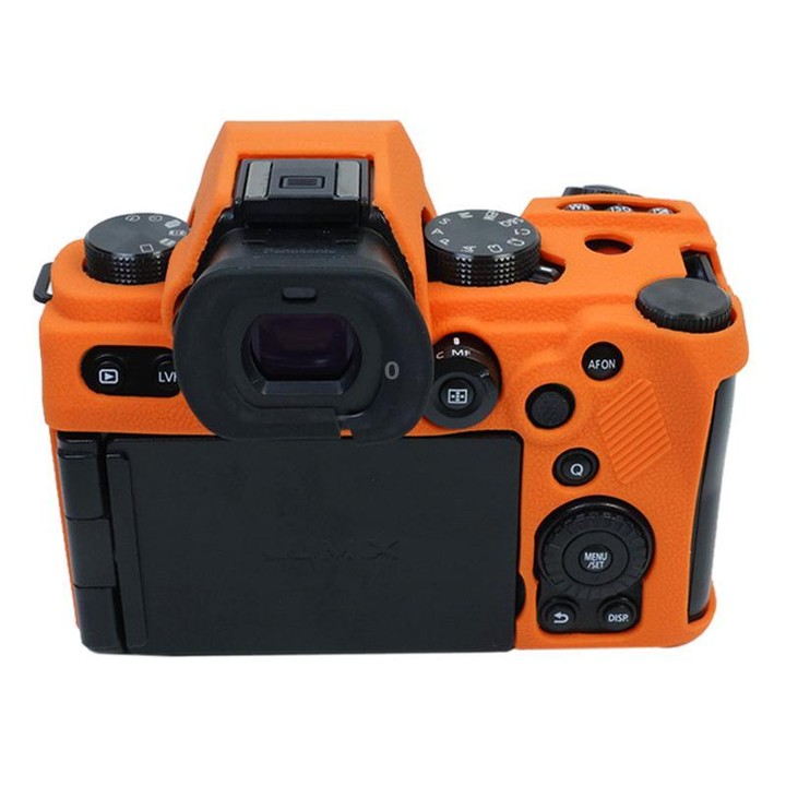For Panasonic LUMIX DC-S5 II / DC-S5M2GK Litchi Texture Soft Silicone Protective Case(Orange)