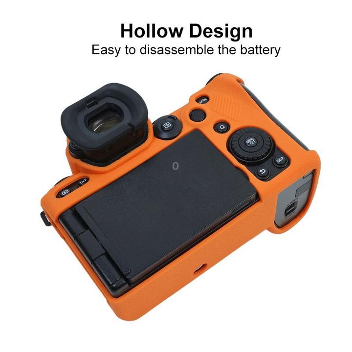 For Panasonic LUMIX DC-S5 II / DC-S5M2GK Litchi Texture Soft Silicone Protective Case(Orange)