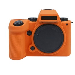 For Panasonic LUMIX DC-S5 II / DC-S5M2GK Litchi Texture Soft Silicone Protective Case(Orange)