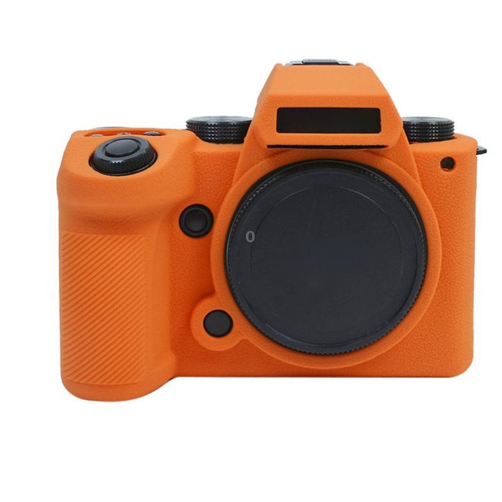 For Panasonic LUMIX DC-S5 II / DC-S5M2GK Litchi Texture Soft Silicone Protective Case(Orange)