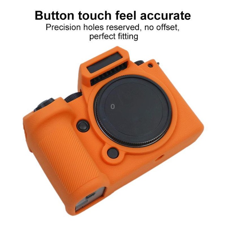 For Panasonic LUMIX DC-S5 II / DC-S5M2GK Litchi Texture Soft Silicone Protective Case(Orange)