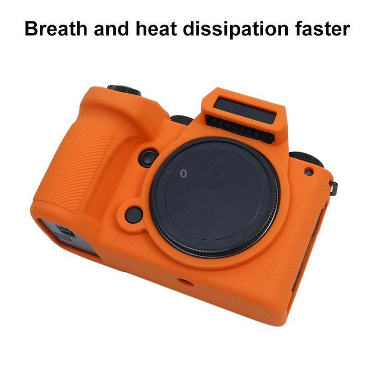 For Panasonic LUMIX DC-S5 II / DC-S5M2GK Litchi Texture Soft Silicone Protective Case(Orange)