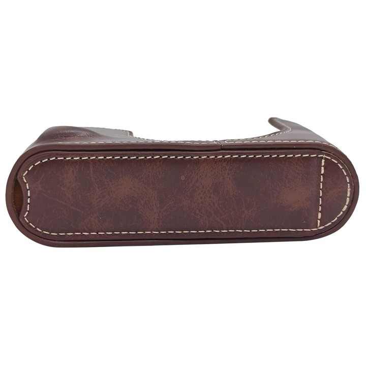 For Leica Q3 Vegan Leather Camera Half Case Base(Coffee)