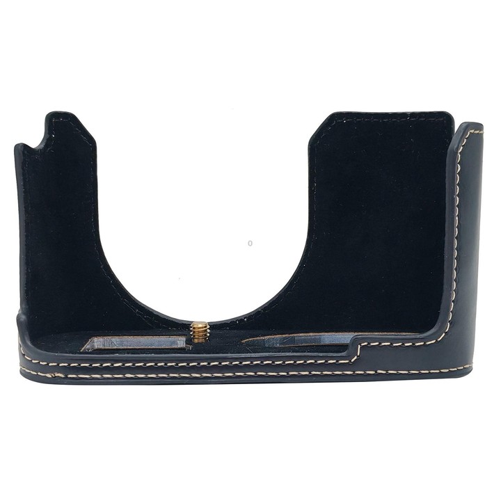 For Leica Q3 Vegan Leather Camera Half Case Base(Black)