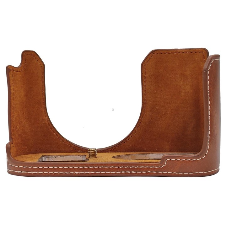 For Leica Q3 Vegan Leather Camera Half Case Base(Brown)
