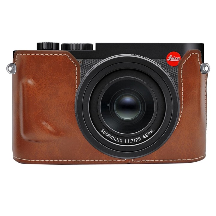 For Leica Q3 Vegan Leather Camera Half Case Base(Brown)