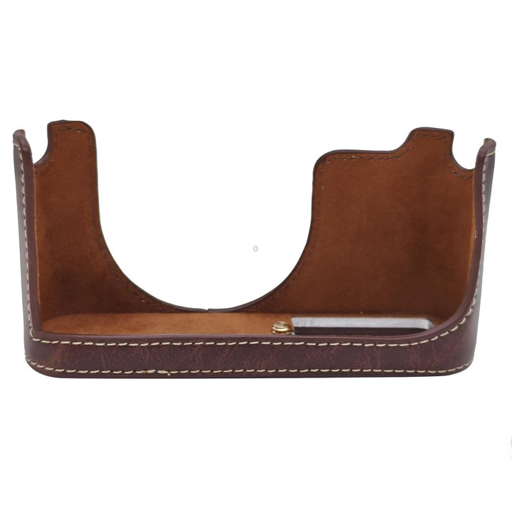 For Leica X Vario / TYP107 Vegan Leather Camera Half-Case Base(Coffee)