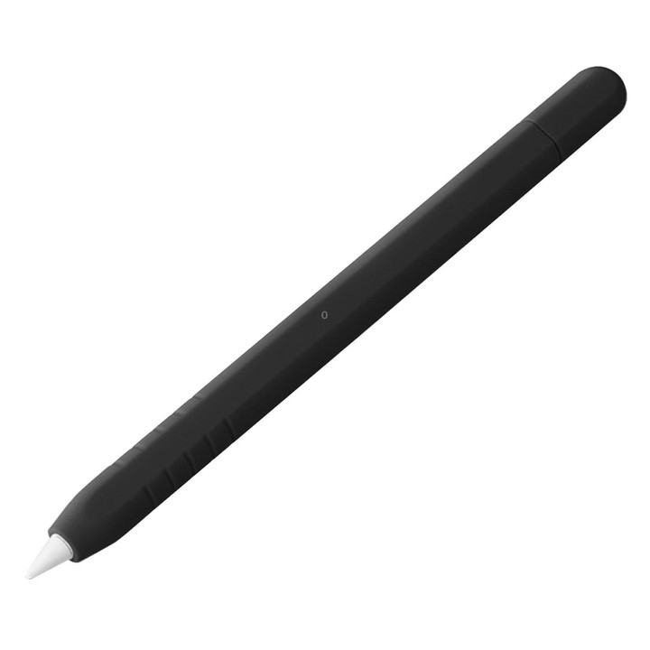 For Apple Pencil USB-C / 3 XDcase Solid Color Detachable Cap Silicone Stylus Pen Sleeve(Black)