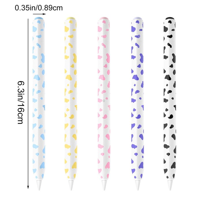 For Apple Pencil USB-C / 3 XDcase Cow Print Silicone Protective Stylus Pen Sleeve(Pink)