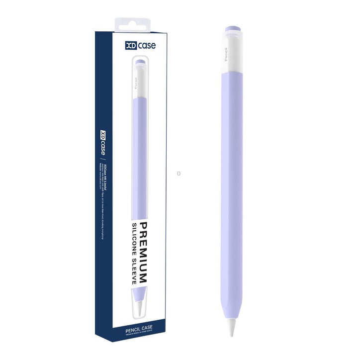 For Apple Pencil USB-C / 3 XDcase Jelly Detachable Cap Silicone Stylus Pen Sleeve(Purple)