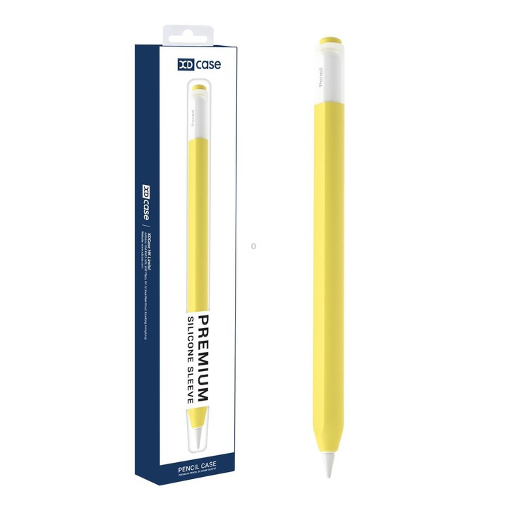 For Apple Pencil USB-C / 3 XDcase Jelly Detachable Cap Silicone Stylus Pen Sleeve(Yellow)