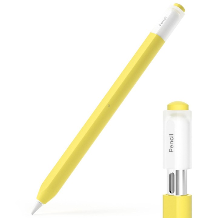 For Apple Pencil USB-C / 3 XDcase Jelly Detachable Cap Silicone Stylus Pen Sleeve(Yellow)