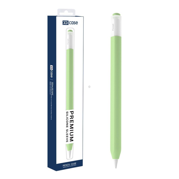 For Apple Pencil USB-C / 3 XDcase Jelly Detachable Cap Silicone Stylus Pen Sleeve(Matcha Green)