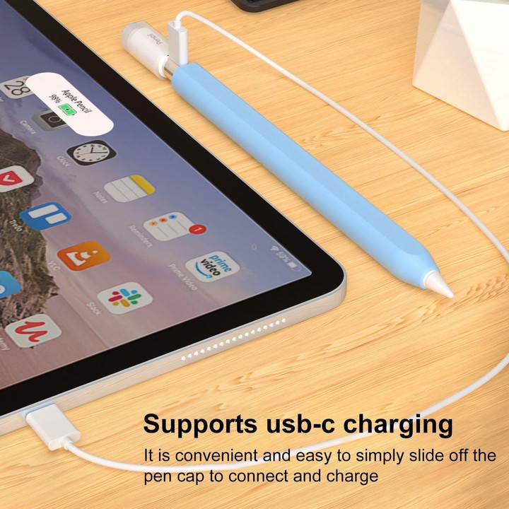 For Apple Pencil USB-C / 3 XDcase Jelly Detachable Cap Silicone Stylus Pen Sleeve(Matcha Green)