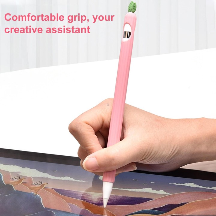 For Apple Pencil Pro / 2 XDcase Fruit & Veggie Anti-Slip Silicone Stylus Pen Sleeve(Pineapple)