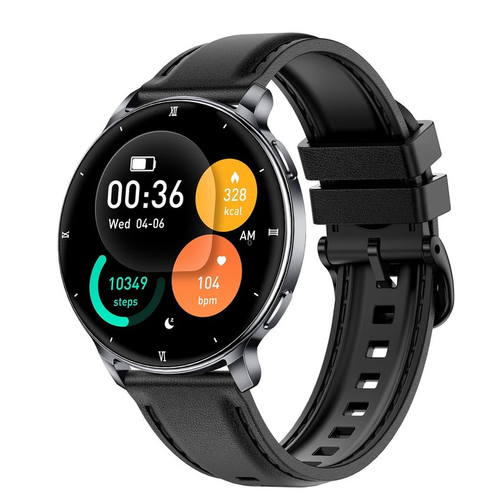 HT39 1.32 inch Ultra-thin Sports Smart Watch Supports Bluetooth Call / Heart Rate / Pressure / Sleep Monitoring(Black)