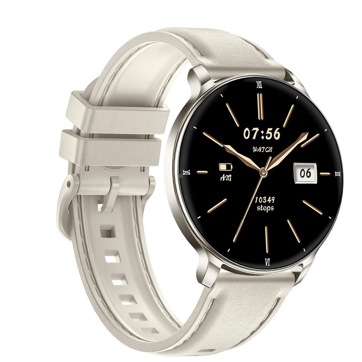 HT39 1.32 inch Ultra-thin Sports Smart Watch Supports Bluetooth Call / Heart Rate / Pressure / Sleep Monitoring(Pale Gold)
