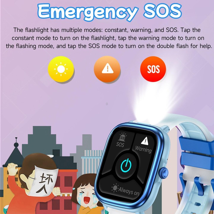 HT40 1.83 inch Children Smart Learning Watch Supports Study Card / Heart Rate / Pressure / Sleep Monitoring(Purple)