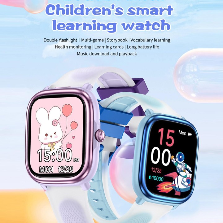 HT40 1.83 inch Children Smart Learning Watch Supports Study Card / Heart Rate / Pressure / Sleep Monitoring(Purple)