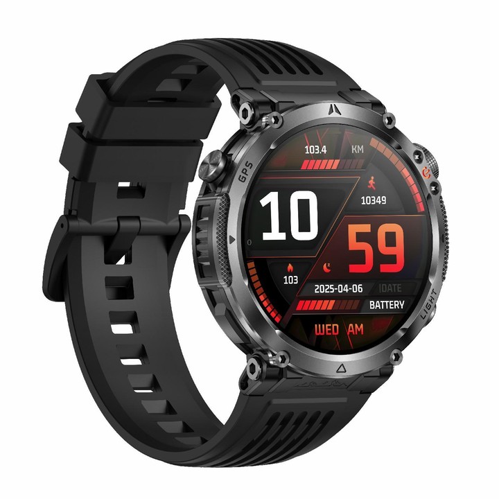 HT42 1.7 inch GPS Sports Smart Watch Supports Bluetooth Call / Heart Rate / Sleep Monitoring(Black)