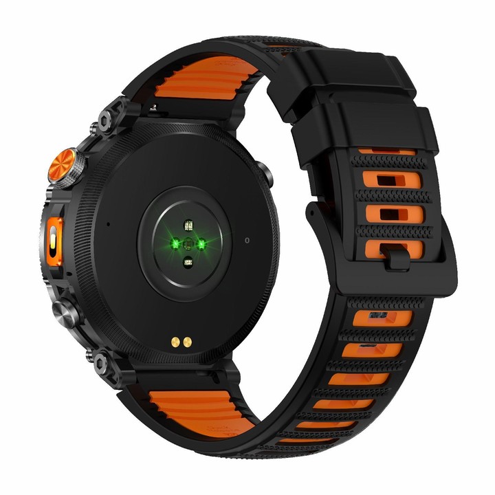 HT42 1.7 inch GPS Sports Smart Watch Supports Bluetooth Call / Heart Rate / Sleep Monitoring(Black Orange)