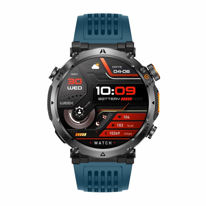 HT42 1.7 inch GPS Sports Smart Watch Supports Bluetooth Call / Heart Rate / Sleep Monitoring(Blue)