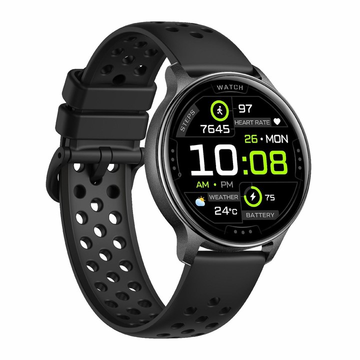 HT43 1.32 inch GPS Ultra-thin Sports Smart Watch Supports Bluetooth Call / Heart Rate / Sleep Monitoring(Black)